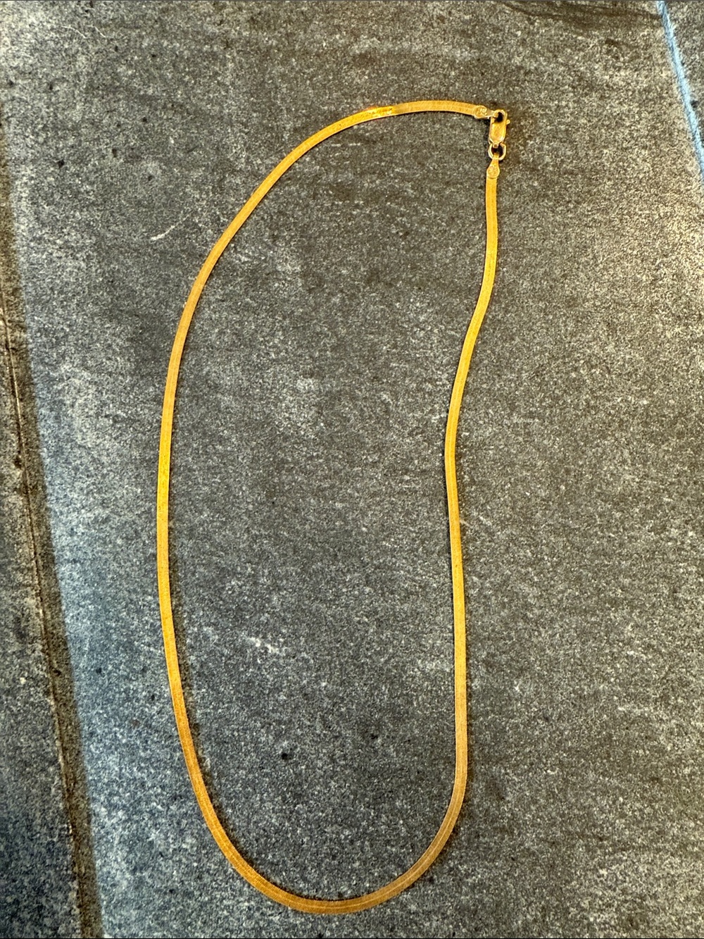 Gold Plated 925 Italy Silver Women's Herringbone 18” Necklace from BS